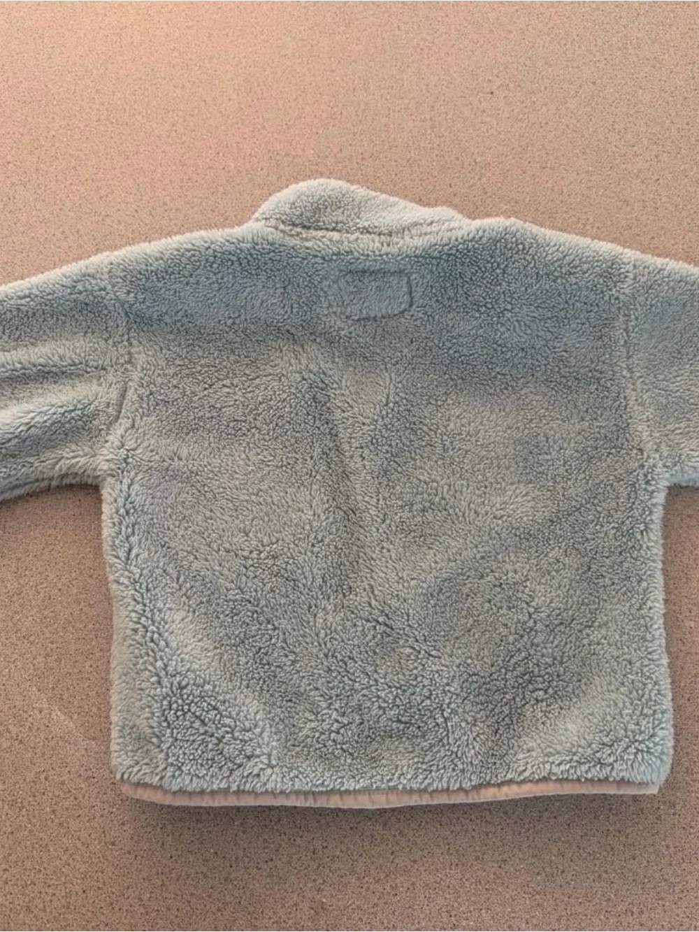 The Children's Place Light Gray Sherpa Puffer Jacket